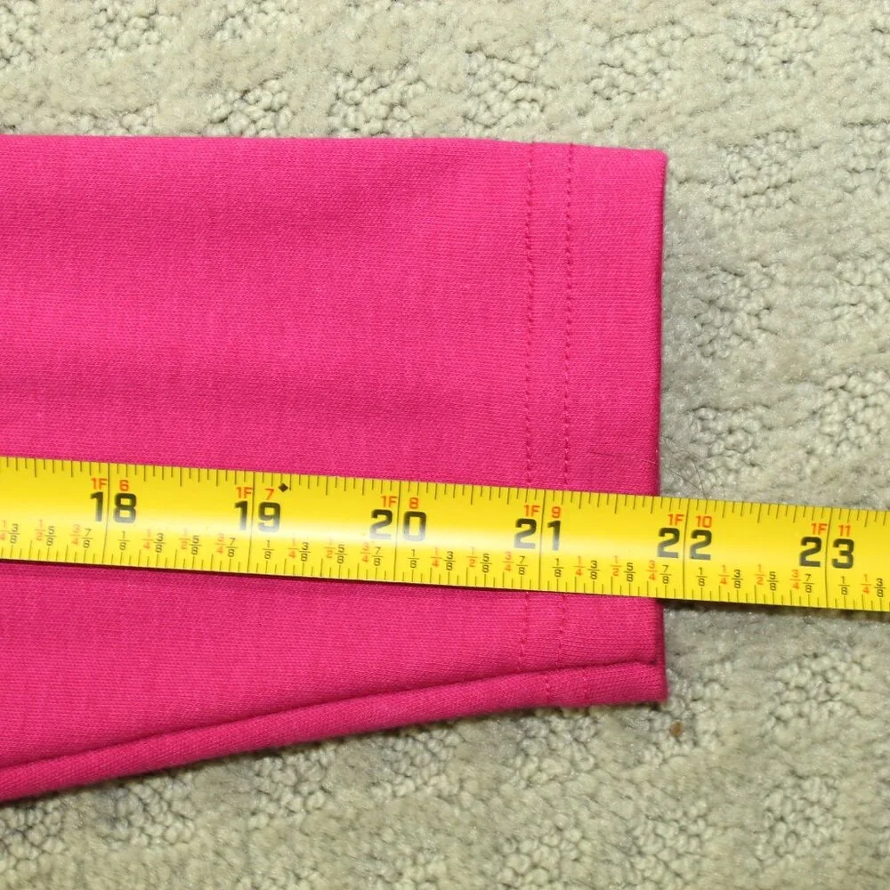 Vintage 80s Pierre Cardin Fuchsia Pink Cotton Knit Shoulder Pads Long Cardigan